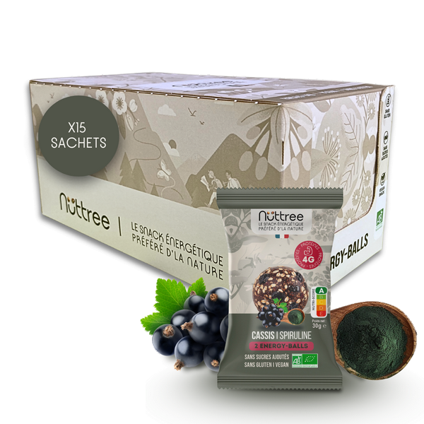 Balls bio protéinées cassis spiruline (prêt à vendre) - 1