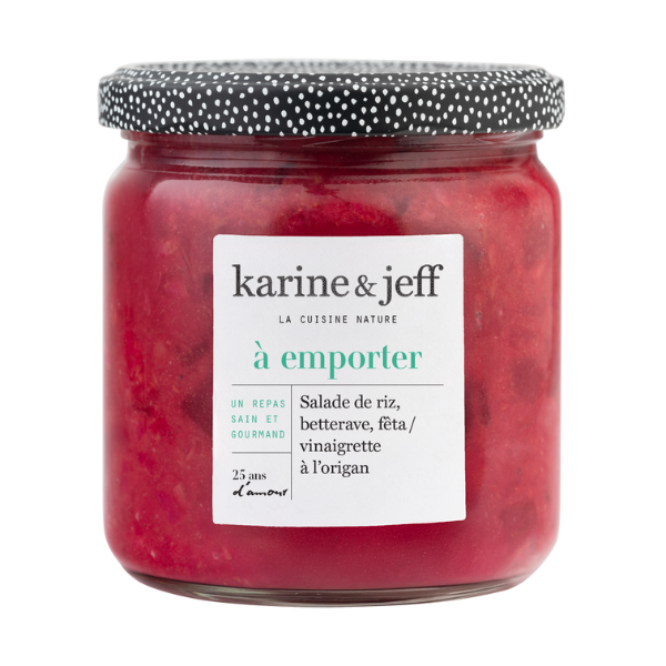 Salade de riz, betterave, féta et vinaigrette à l'origan - 1