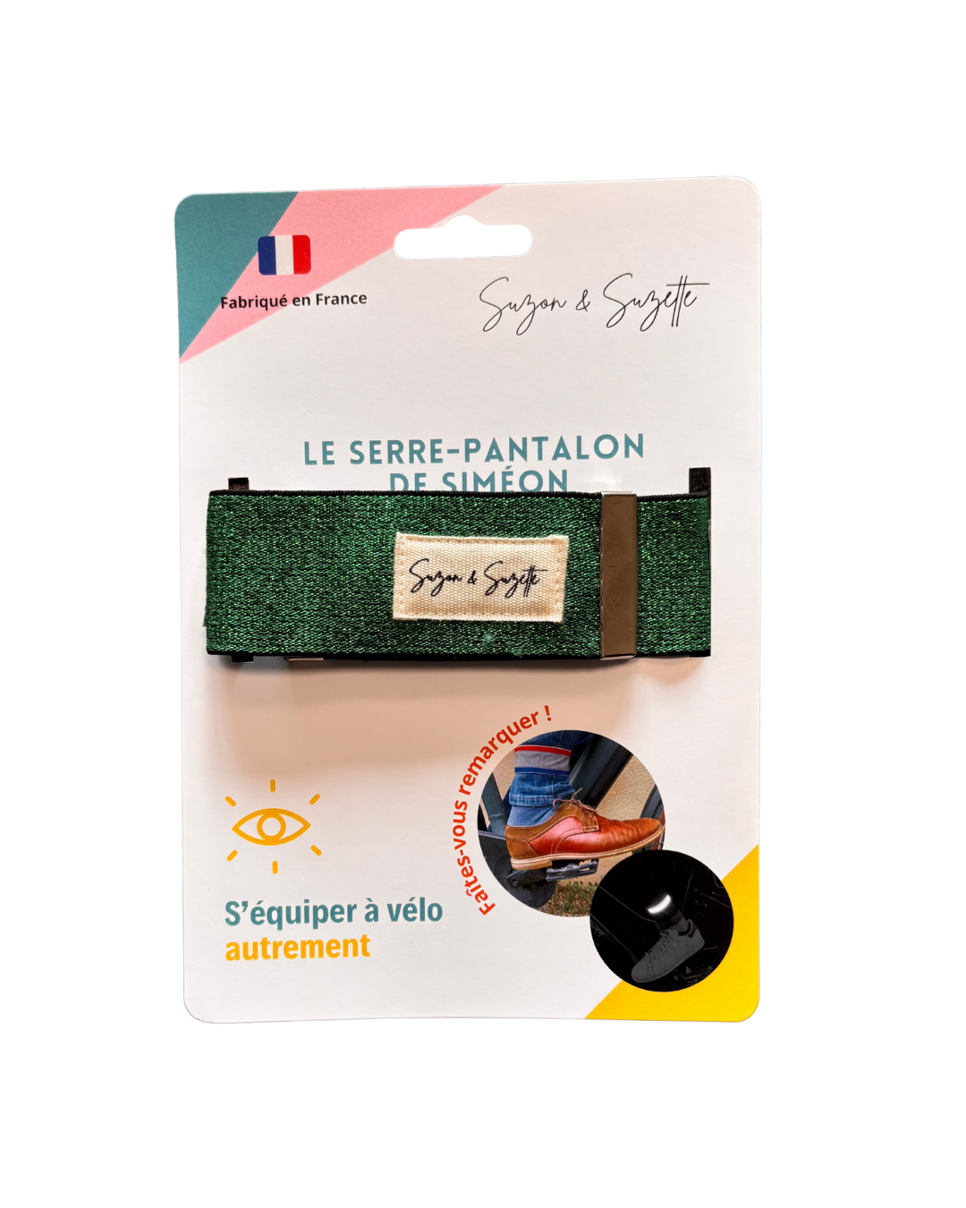 Serre pantalon paillettes vertes - 1